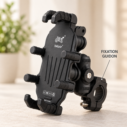 Support telephone moto fixation au guidon