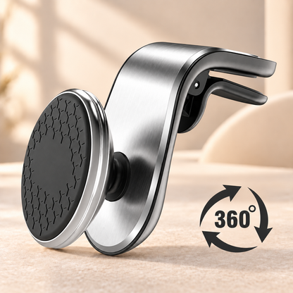 Porte telephone voiture Magnétique 360 argent