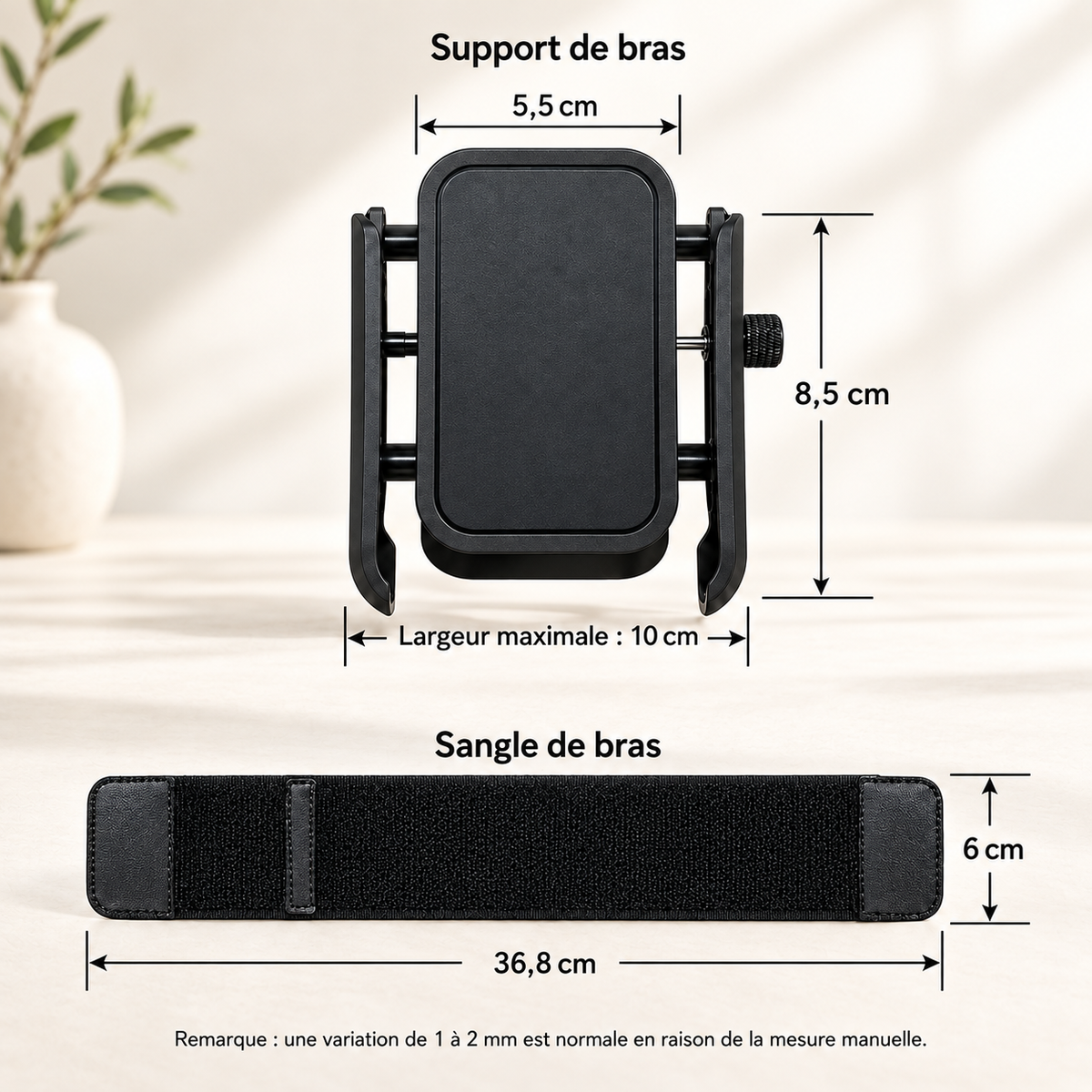 Brassard telephone Ultra-Confort Running utilisation au bras