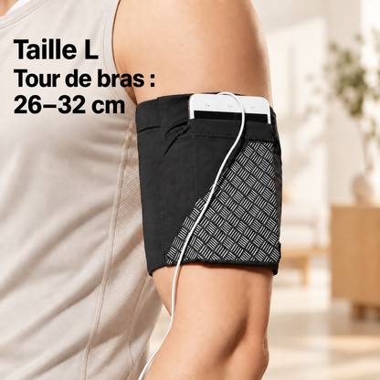 Brassard telephone Ultra-Confortable Sport taille large noir