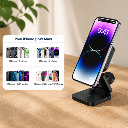 Chargeur téléphone Magnétique 3 en 1 pour les iphones