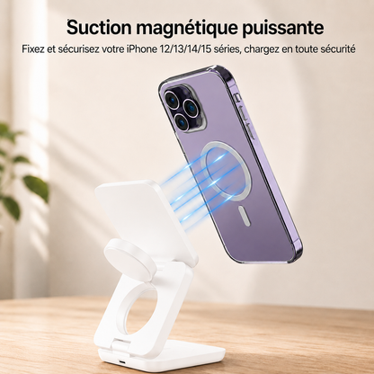 Chargeur téléphone Magnétique 3 en 1 aimant puissantes