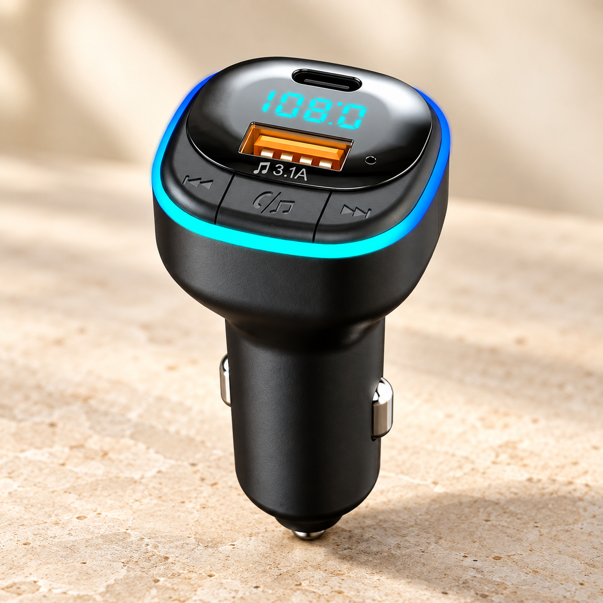 Chargeur téléphone voiture Bluetooth Mains Libres modèle 1