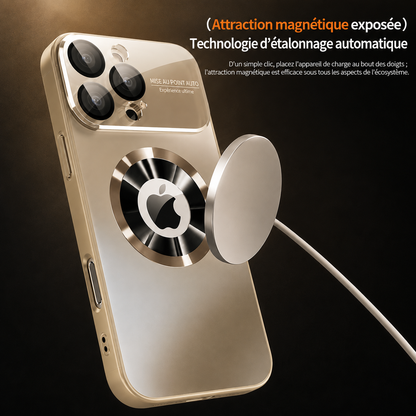Coque iPhone Transparente Antichoc titane attraction magnetique