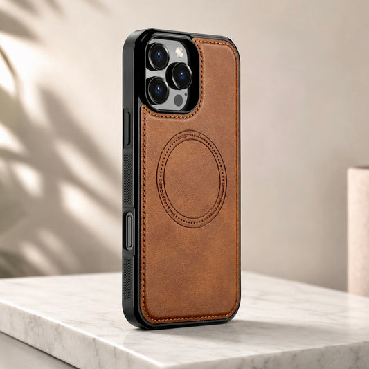 Coque iPhone 16 Pro brun