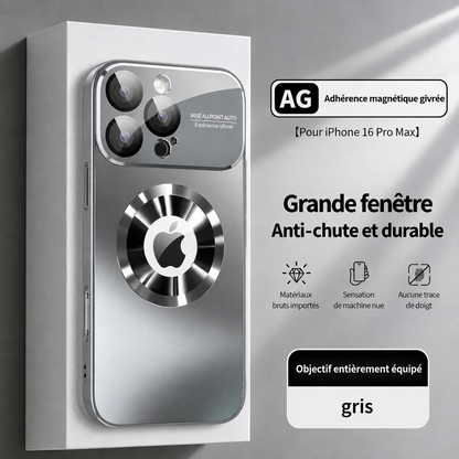 Coque iPhone Transparente Antichoc titane gris