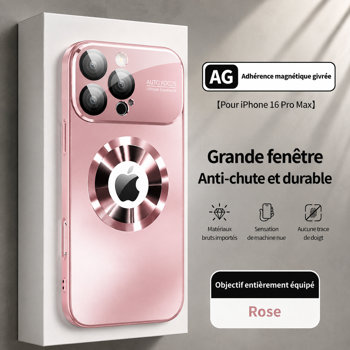 Coque iPhone 11 Transparente Antichoc titane rose