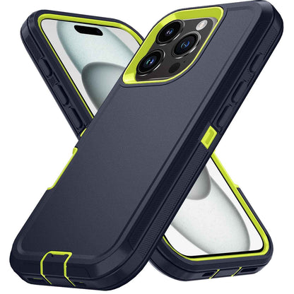 Coque iphone 15 bleu profond et vert