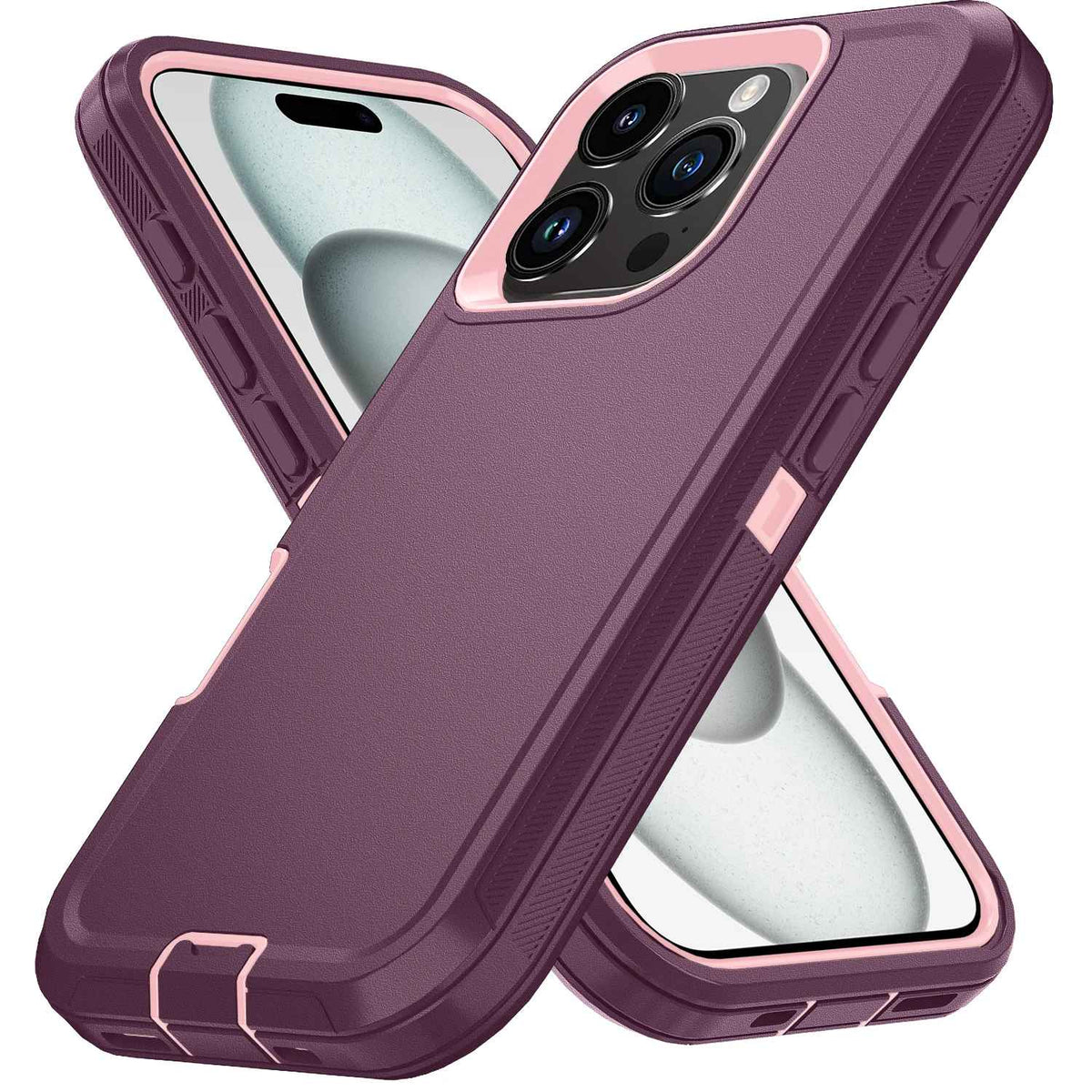 Coque iphone 15 rouge vien et rose