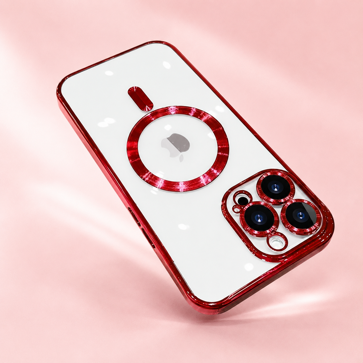 Coque iPhone Transparente rouge