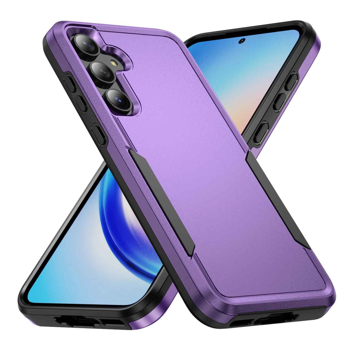 Coque telehone Samsung violet et noir
