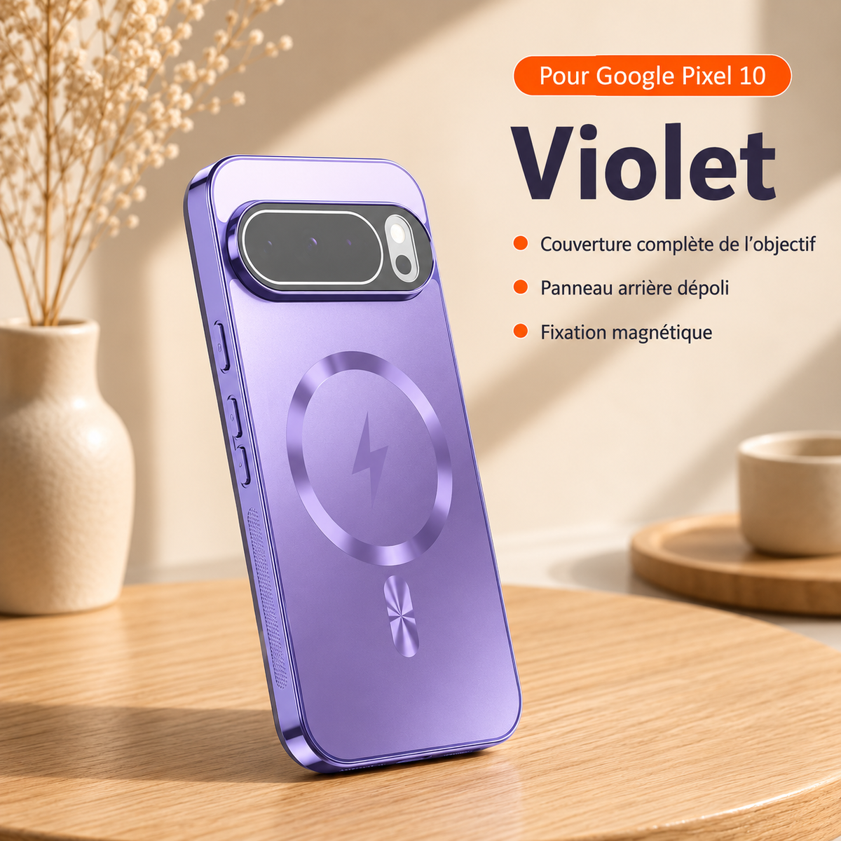 Coque telephone Pixel violet