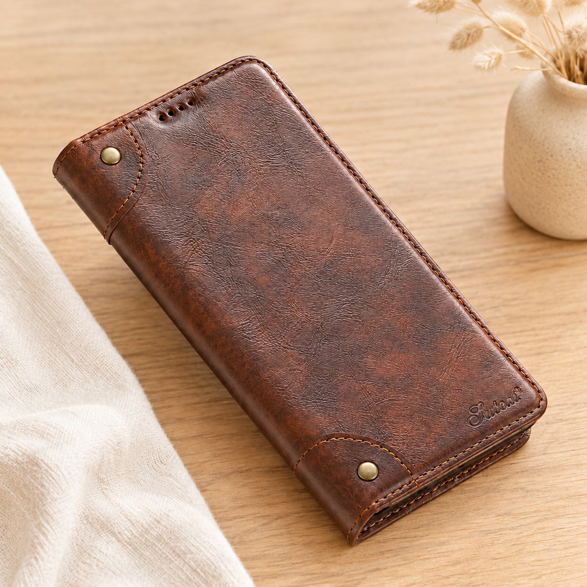 Etui pour telephone Galaxy Cuir Magnetique élégant