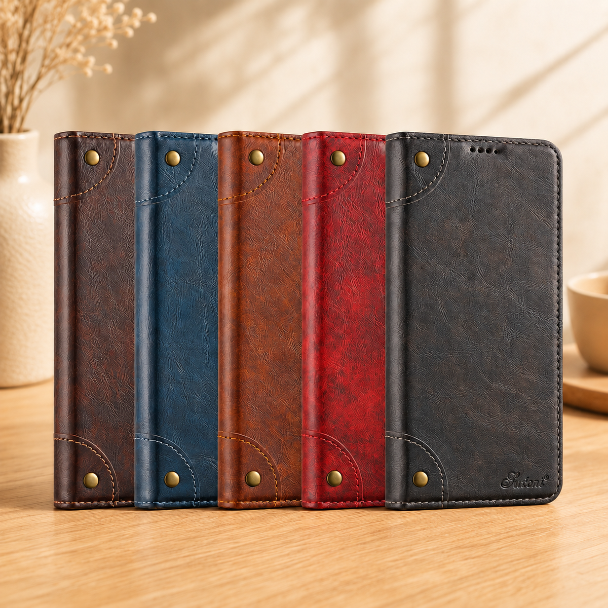 Etui pour telephone Galaxy Cuir Magnetique variété de couleurs