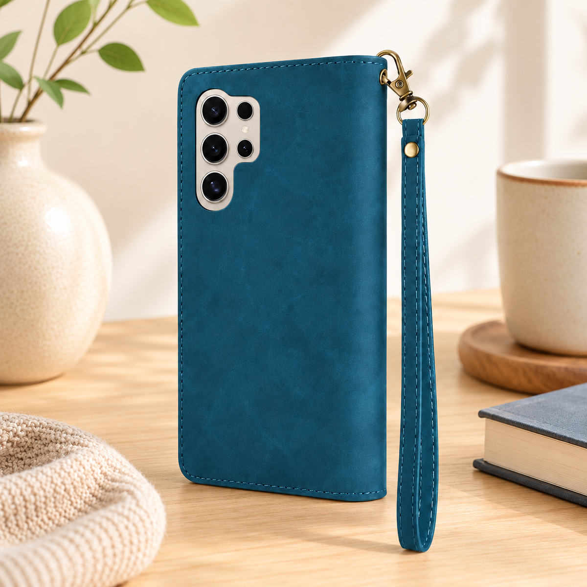 Étui pour téléphone Samsung Galaxy Portefeuille bleu