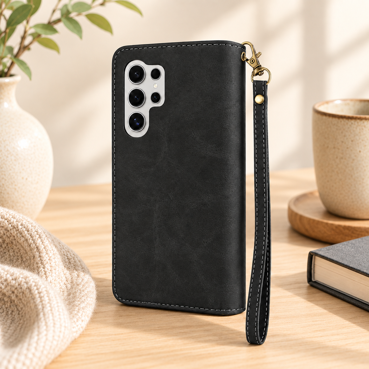 Étui pour téléphone Samsung Galaxy Portefeuille noir