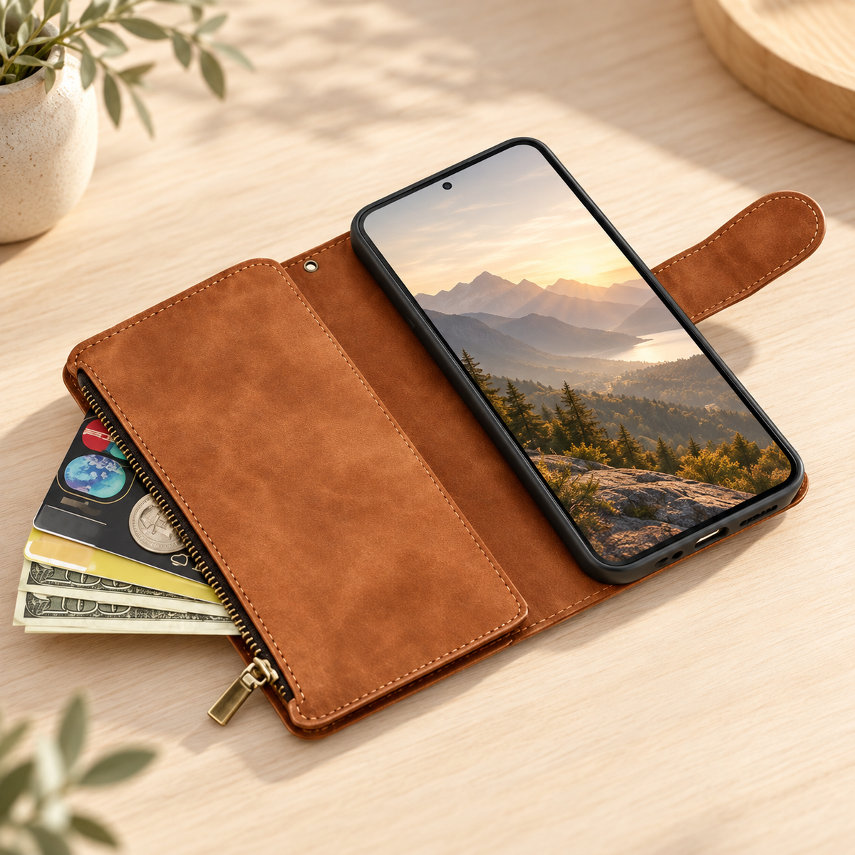 Étui pour téléphone Samsung Galaxy Portefeuille n'égratigne pas votre vitre de téléphone