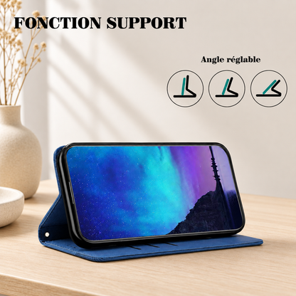 Etui telephone support a angles réglable