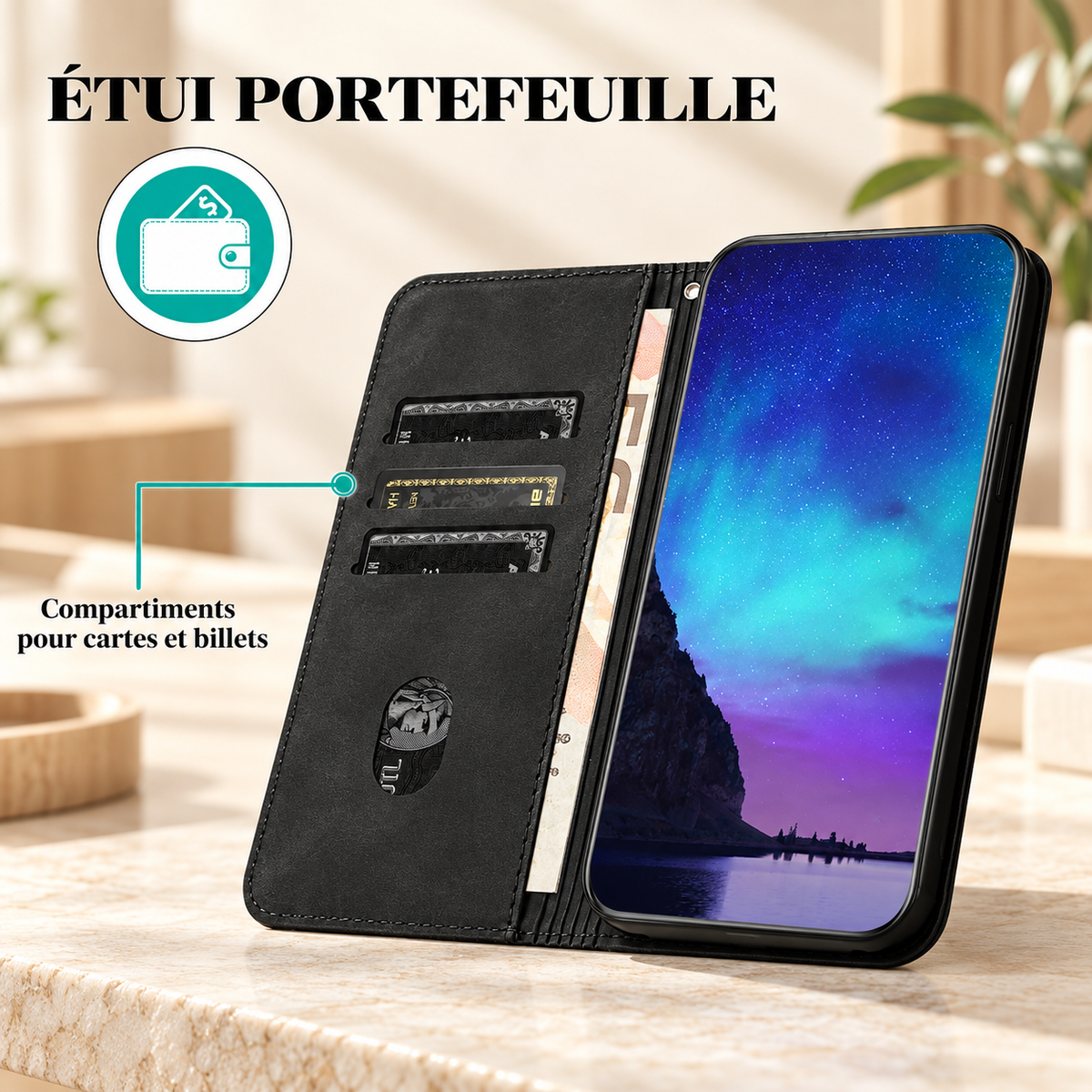 Etui telephone ChocShield étui portefeuille