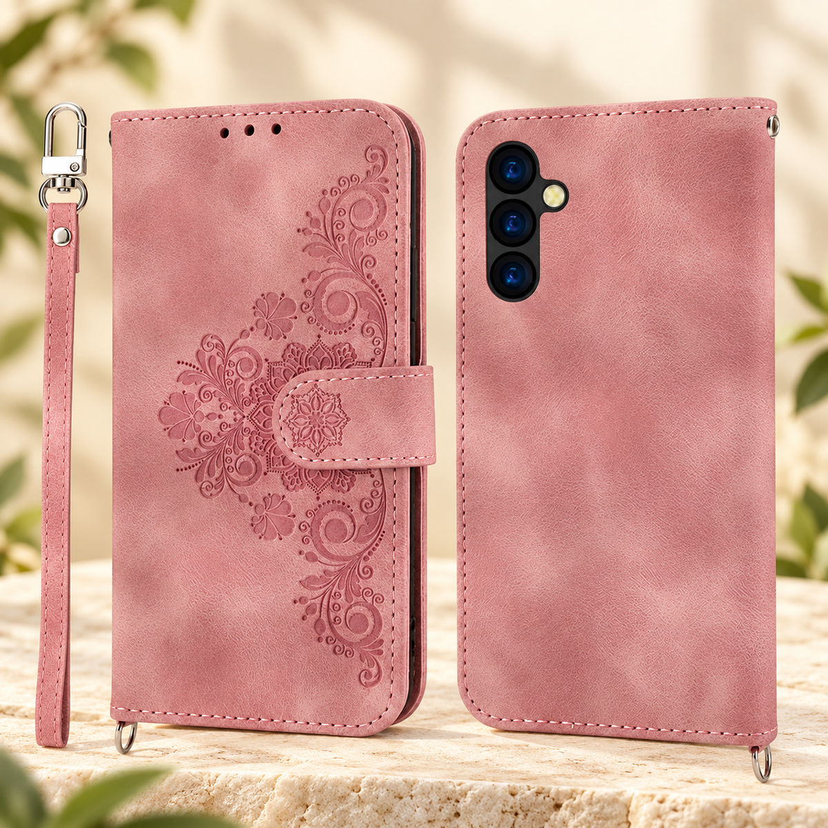 Etui telephone rose