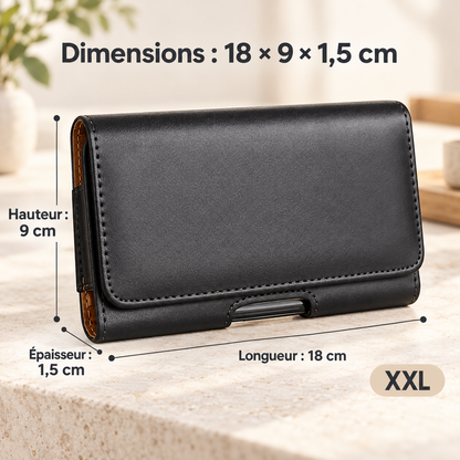 Etuis telephone Cuir Clip Ceinture XXL