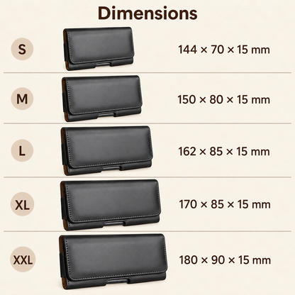 Etui telephone dimensions