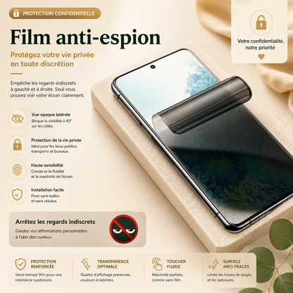 Film protection telephone  samsung galaxy antiespion