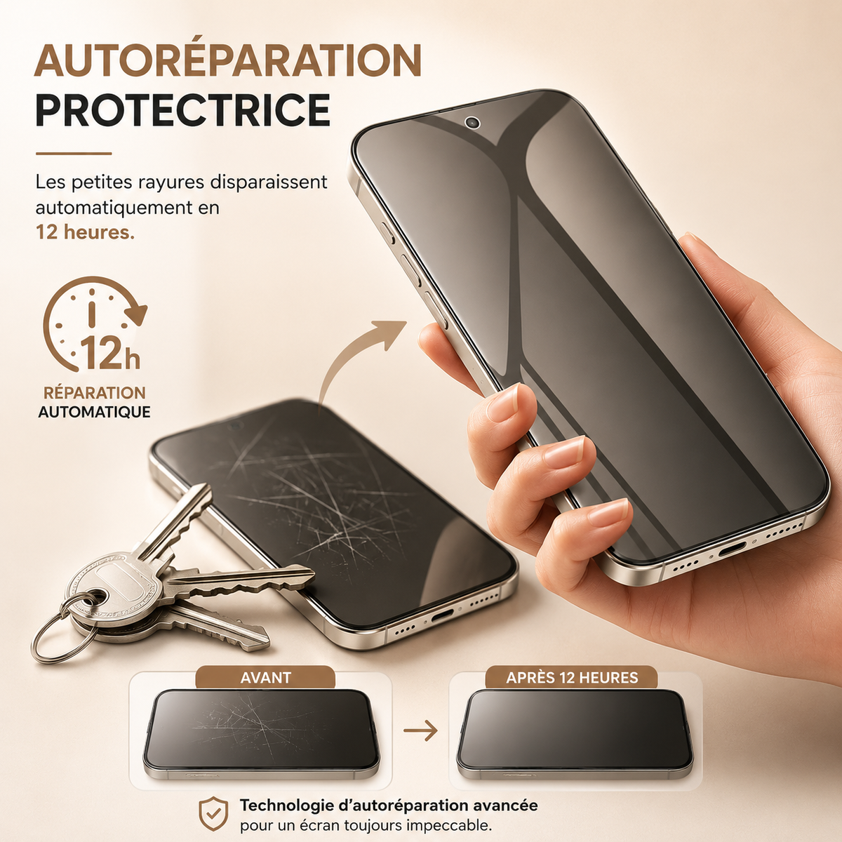 Film protection telephone iphone autoreparation