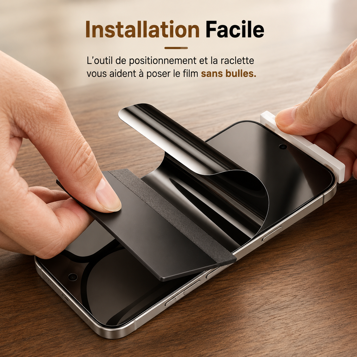 Film protection telephone iphone installation facile