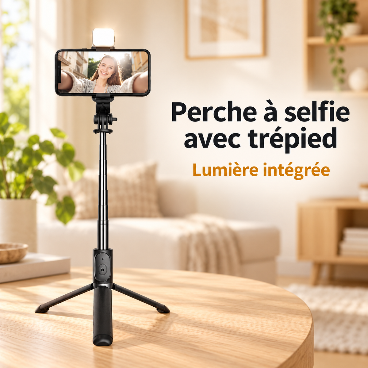 Trépied téléphone | ProShot LED 360 avec lumière intégrer noir