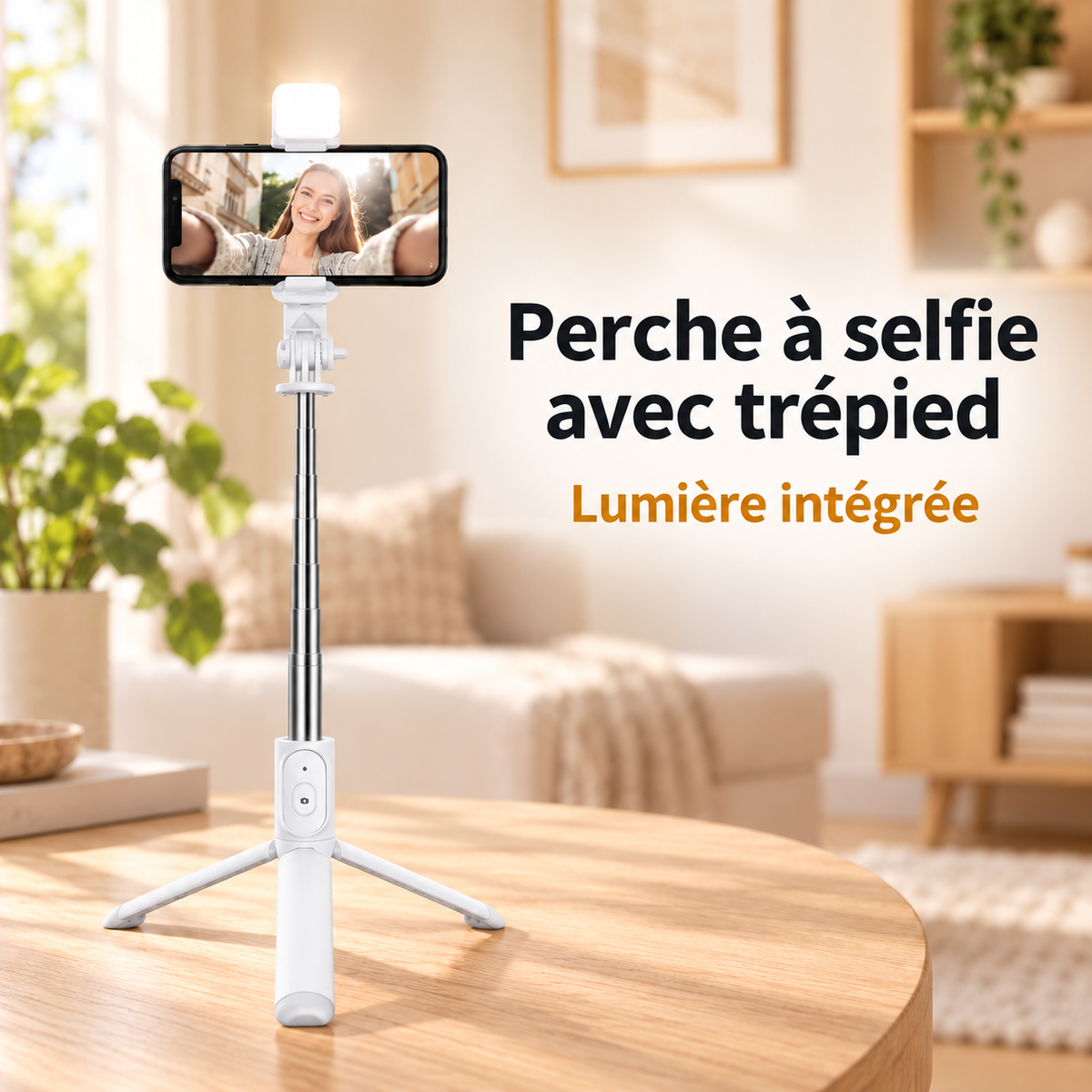 Trépied téléphone | ProShot LED 360 avec lumière intégrer blanc