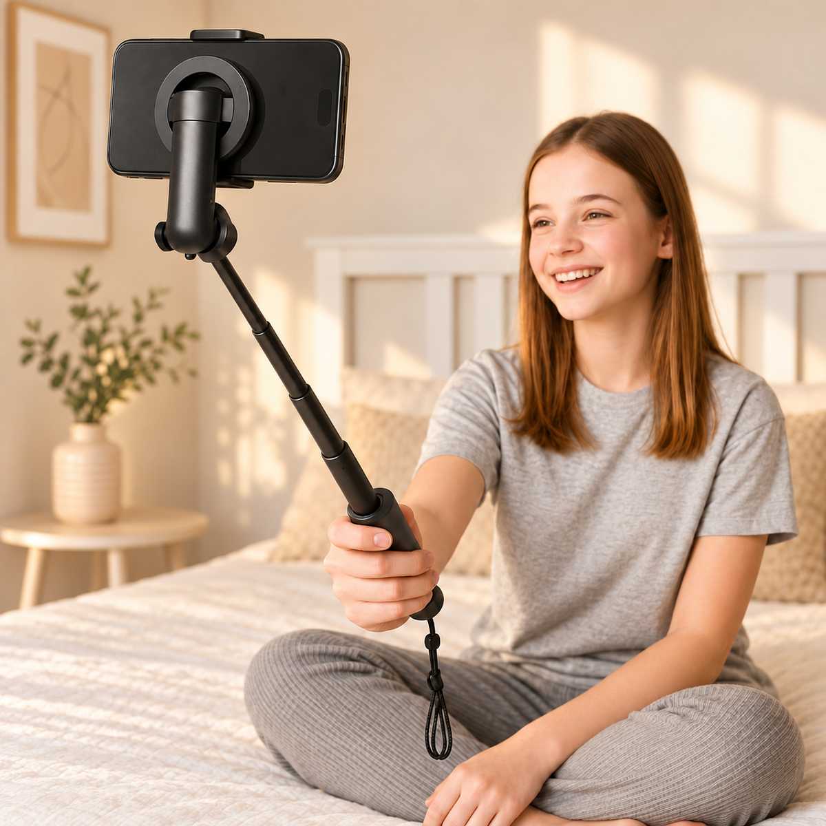 Perche selfie | Compacte avec Trépied Bluetooth  stabiltié