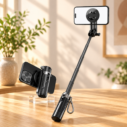 Perche selfie | Compacte avec Trépied Bluetooth  perche a selfie noire