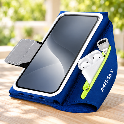 Pochette étanche pour téléphone Sport Réfléchissante bleu