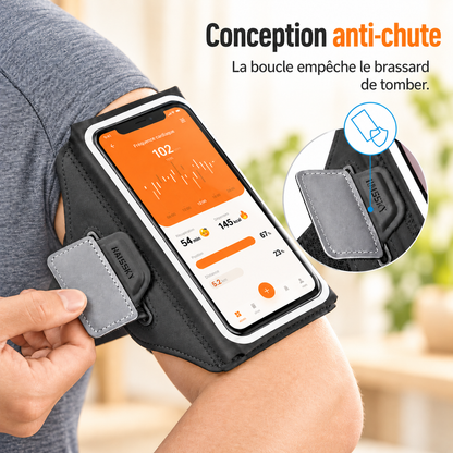 Pochette étanche pour téléphone Sport Réfléchissante boucle anti-chute