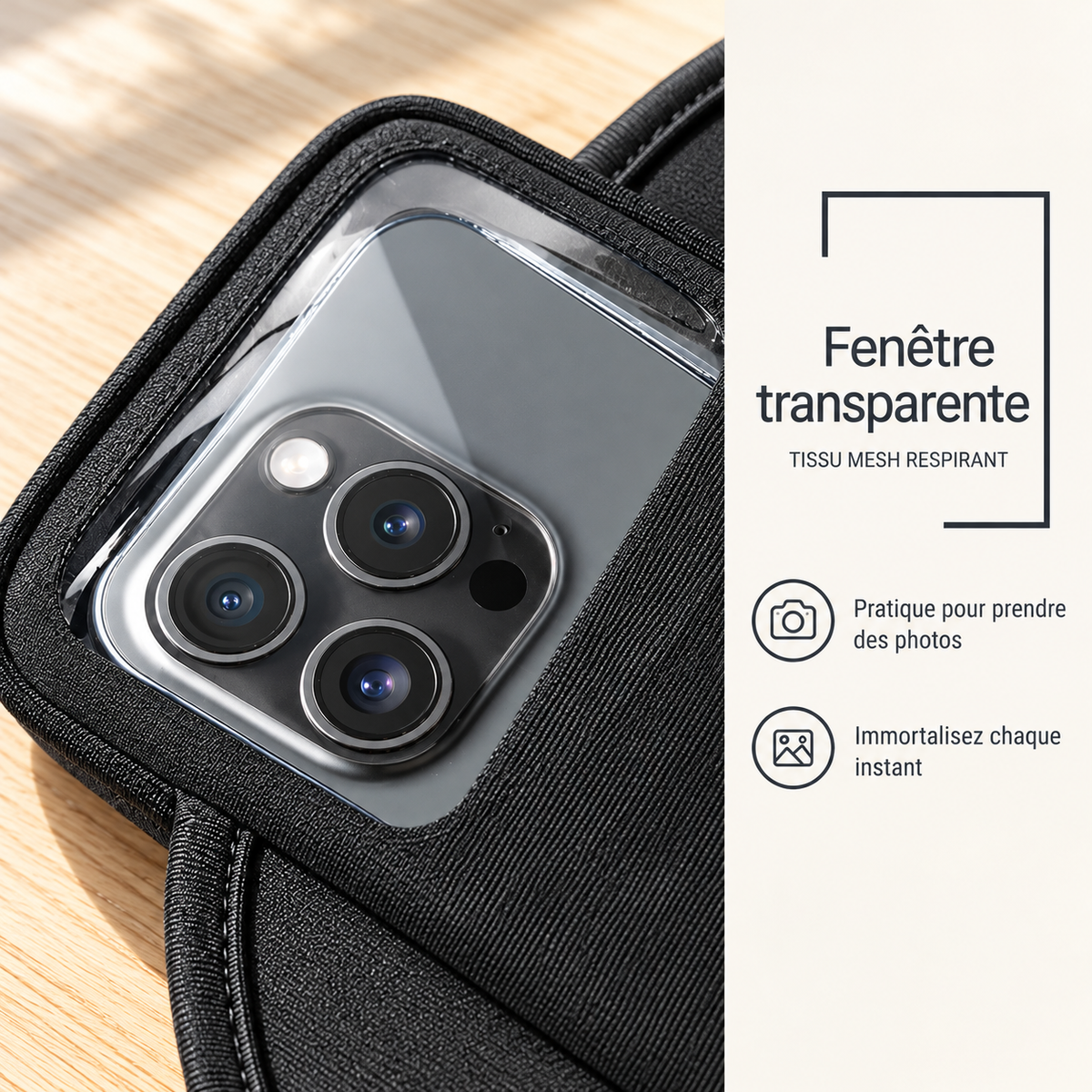 Pochette etanche pour telephone fenêtre transparente
