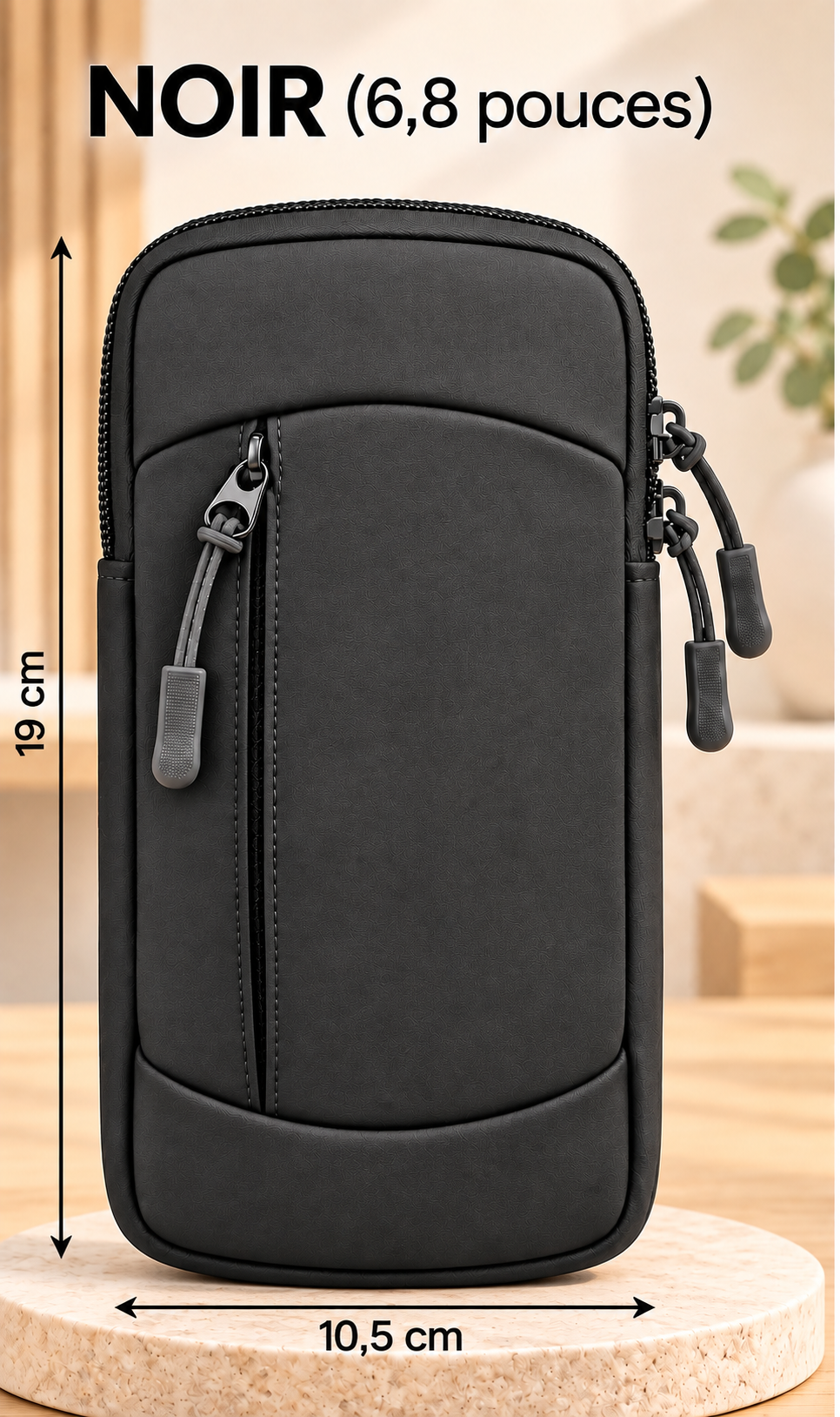 Pochette étanche téléphone Sport Double Compartiment noir