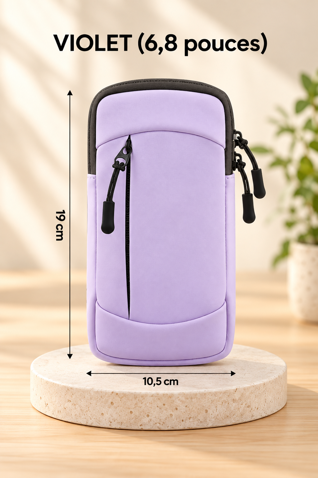 Pochette étanche téléphone Sport Double Compartiment violet