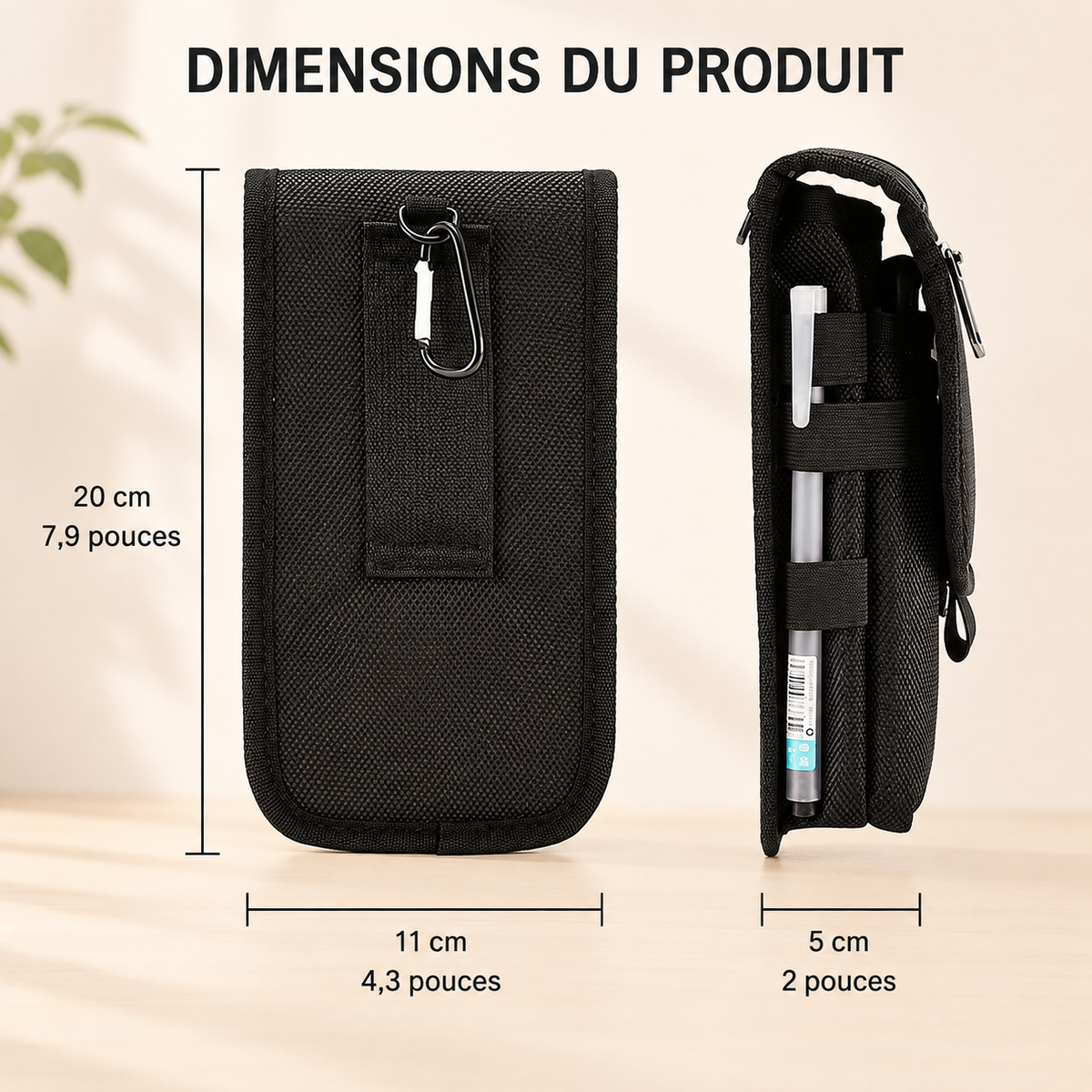 Pochette telephone styleprotect dimensions du produit