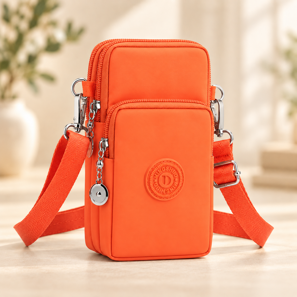 Pochette telephone protection orange