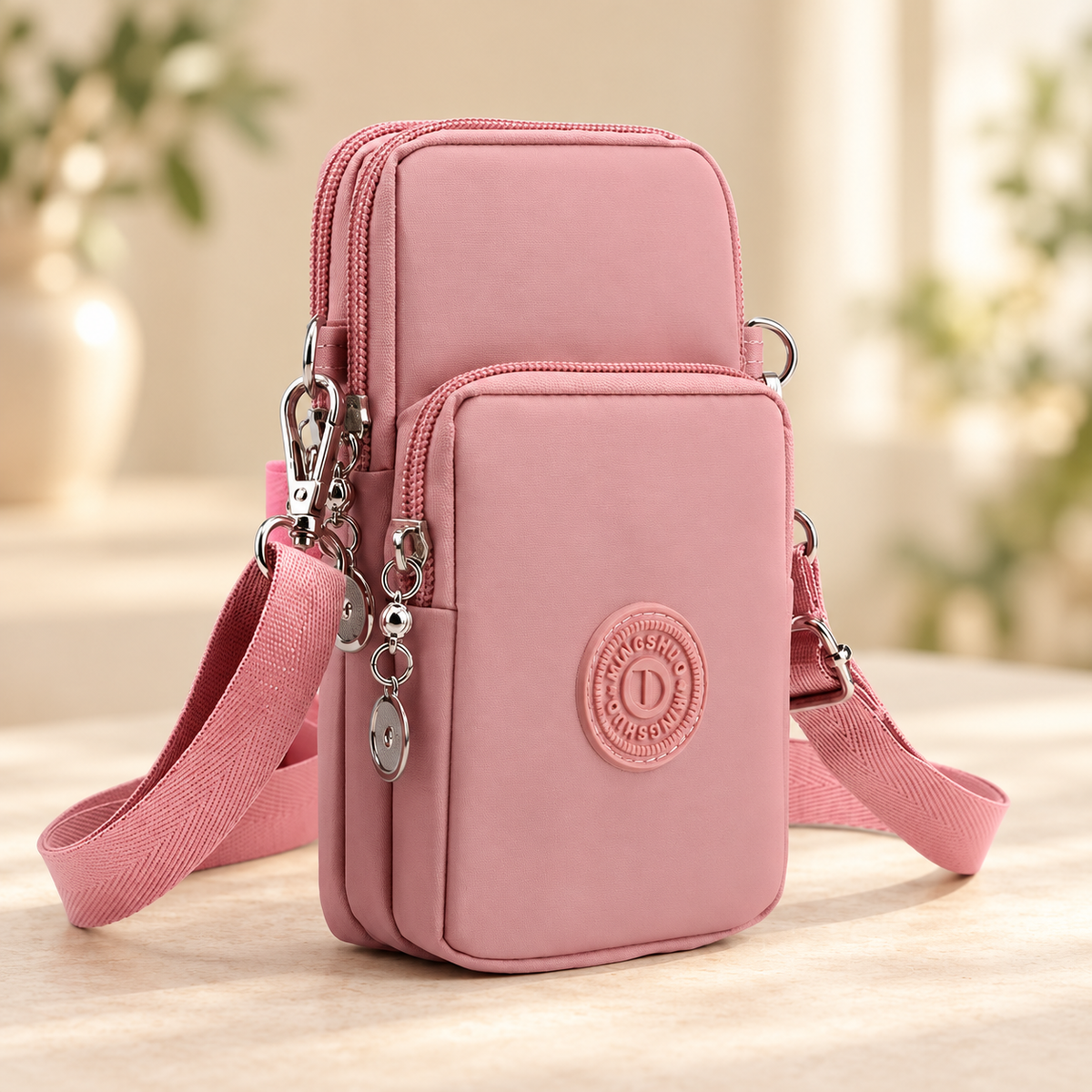 Pochette telephone protection rose