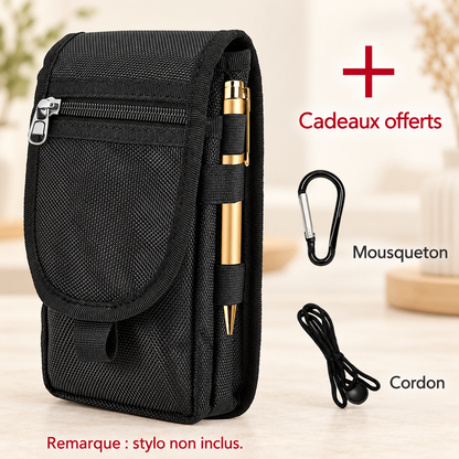Pochette telephone styleprotect mousqueton et corde en cadeau