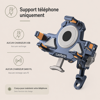 Porte téléphone moto Fixation rétroviseur uniquement