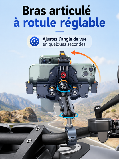 Porte téléphone moto bras articuler réglable