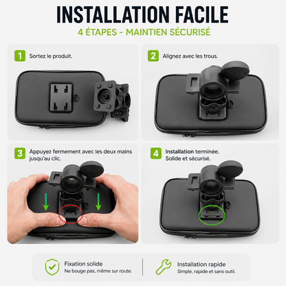 Porte telephone velo Etanche Universel installation facile