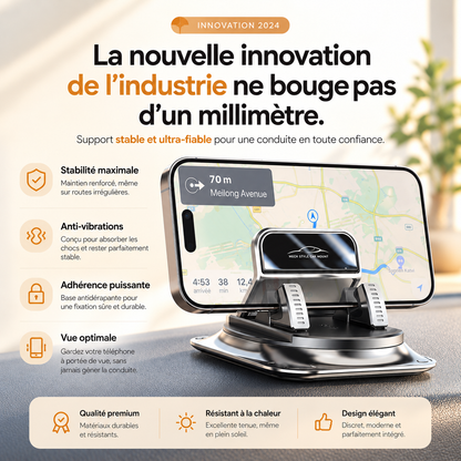 Porte téléphone voiture | Rotation 360 anti vibrations