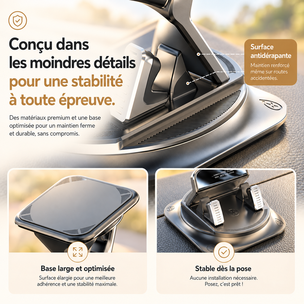 Porte téléphone voiture | Rotation 360 stabilité a toute épreuve