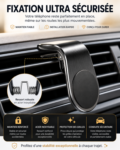 Porte telephone voiture Magnétique 360 ultra sécurisé