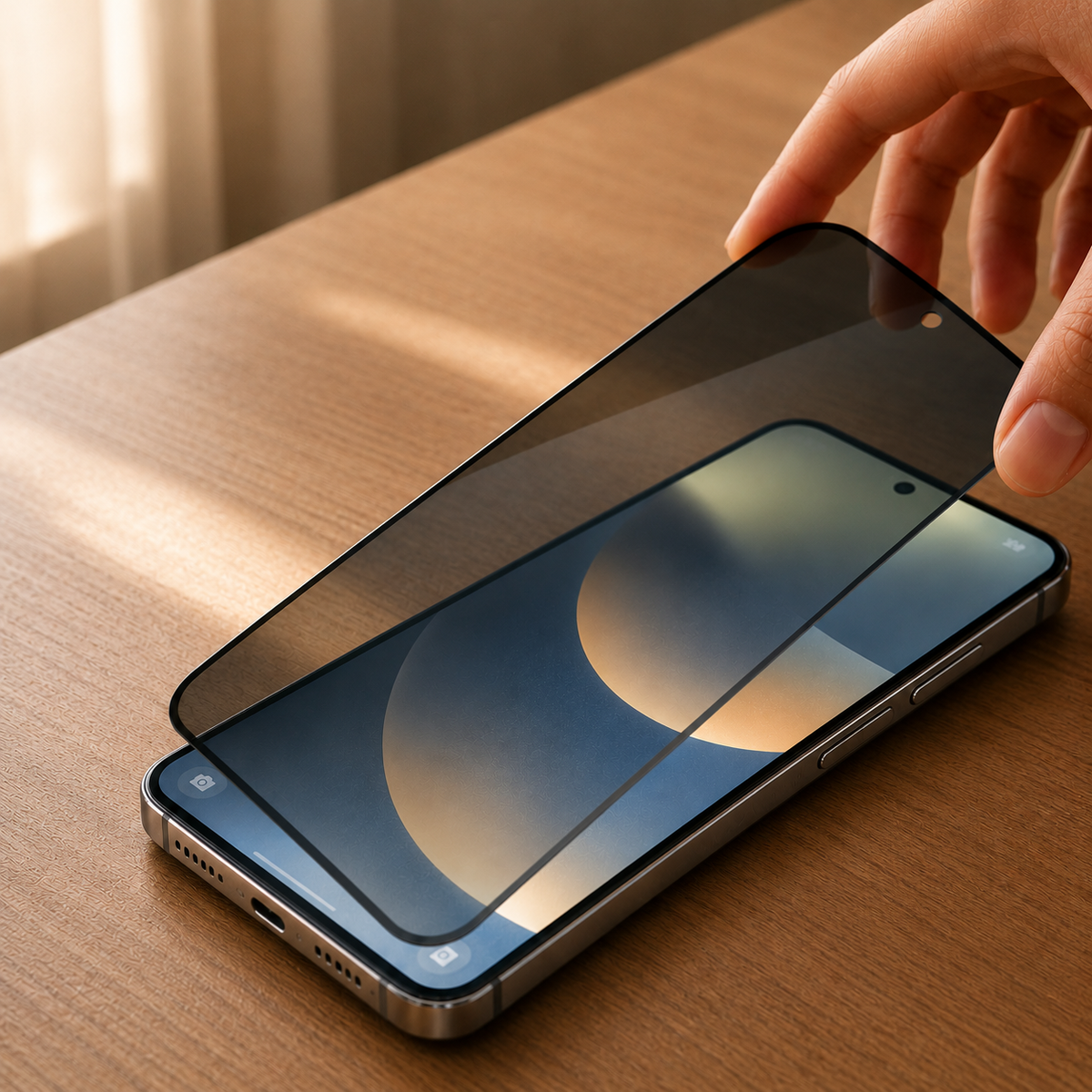 protection ecran telephone anti espion Samsung