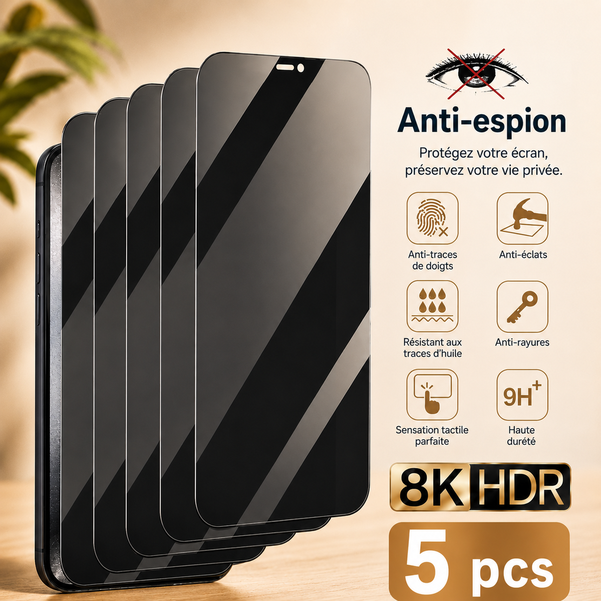 protection ecran telephone 1 a 5 pieces